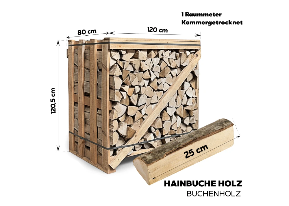 Brennholz Hainbuche 2RM Box 33 cm – Image 2
